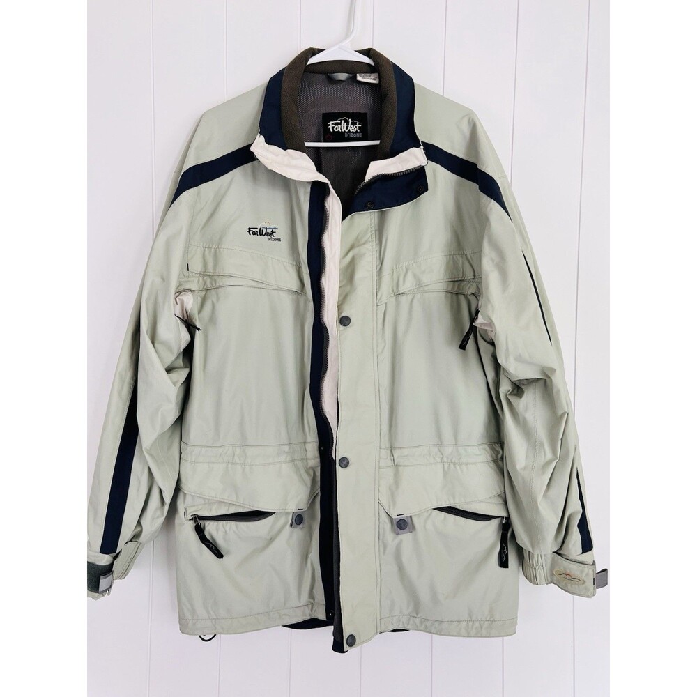 Vintage Far West Dri Zone Mint Green 100% Nylon Jacket Mens Large